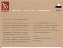 Tablet Screenshot of bioformulations.co.nz